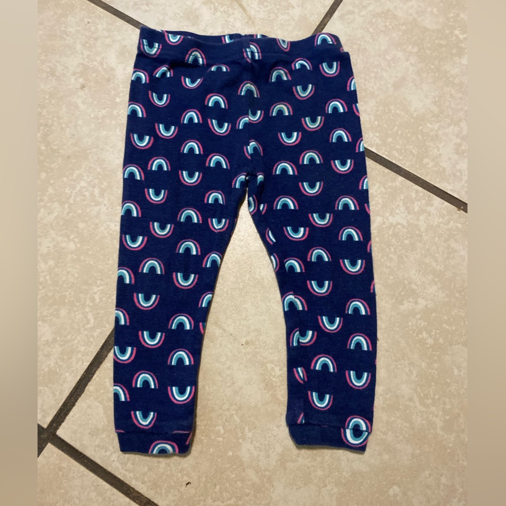 Carter's Navy Leggings with Rainbow Design